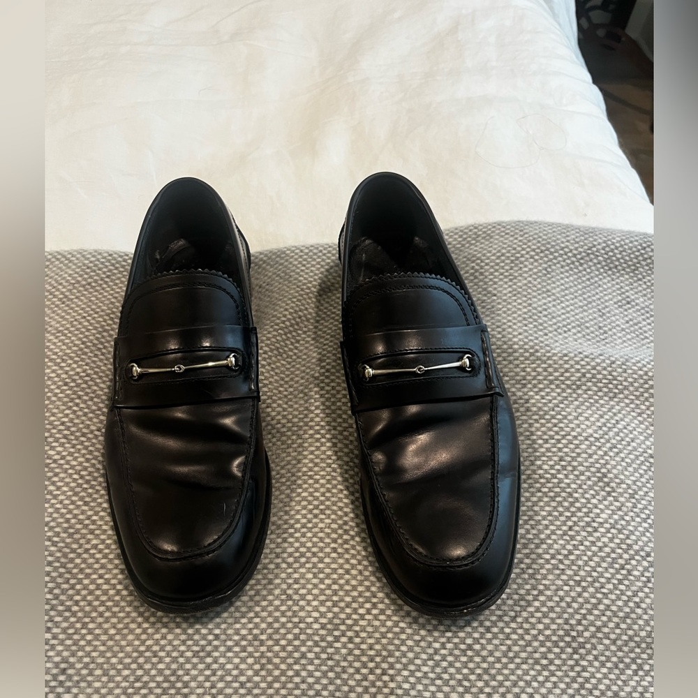 Gucci Men’s Leather Horsebit Loafers Sz 9
